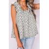 image:imagePRETTYGARDEN Boho Floral Tank Tops for Women Shirred Straps Pleated Summer Casual Sleeveless Shirts Tops Beach BlousesWhite