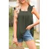 image:imagePRETTYGARDEN Boho Floral Tank Tops for Women Shirred Straps Pleated Summer Casual Sleeveless Shirts Tops Beach BlousesXarmy Green