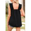image:imagePRETTYGARDEN Boho Floral Tank Tops for Women Shirred Straps Pleated Summer Casual Sleeveless Shirts Tops Beach BlousesXblack