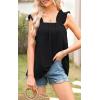 image:imagePRETTYGARDEN Boho Floral Tank Tops for Women Shirred Straps Pleated Summer Casual Sleeveless Shirts Tops Beach BlousesXblack