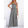 image:imagePRETTYGARDEN One Piece Jumpsuits for Women Casual Summer Cruise Outfits 2026 Spring Fashion Smocked Wide Leg Gingham RompersBlack