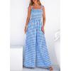 image:imagePRETTYGARDEN One Piece Jumpsuits for Women Casual Summer Cruise Outfits 2026 Spring Fashion Smocked Wide Leg Gingham RompersBlue