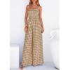 image:imagePRETTYGARDEN One Piece Jumpsuits for Women Casual Summer Cruise Outfits 2026 Spring Fashion Smocked Wide Leg Gingham RompersBrown