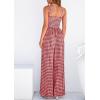 image:imagePRETTYGARDEN One Piece Jumpsuits for Women Casual Summer Cruise Outfits 2026 Spring Fashion Smocked Wide Leg Gingham RompersBurgundy