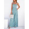 image:imagePRETTYGARDEN One Piece Jumpsuits for Women Casual Summer Cruise Outfits 2026 Spring Fashion Smocked Wide Leg Gingham RompersDusty Blue