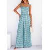 image:imagePRETTYGARDEN One Piece Jumpsuits for Women Casual Summer Cruise Outfits 2026 Spring Fashion Smocked Wide Leg Gingham RompersDusty Blue