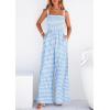 image:imagePRETTYGARDEN One Piece Jumpsuits for Women Casual Summer Cruise Outfits 2026 Spring Fashion Smocked Wide Leg Gingham RompersLight Blue