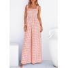 image:imagePRETTYGARDEN One Piece Jumpsuits for Women Casual Summer Cruise Outfits 2026 Spring Fashion Smocked Wide Leg Gingham RompersLight Pink