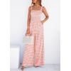image:imagePRETTYGARDEN One Piece Jumpsuits for Women Casual Summer Cruise Outfits 2026 Spring Fashion Smocked Wide Leg Gingham RompersLight Pink