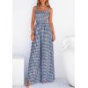 image:imagePRETTYGARDEN One Piece Jumpsuits for Women Casual Summer Cruise Outfits 2026 Spring Fashion Smocked Wide Leg Gingham RompersNavy Blue