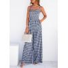 image:imagePRETTYGARDEN One Piece Jumpsuits for Women Casual Summer Cruise Outfits 2026 Spring Fashion Smocked Wide Leg Gingham RompersNavy Blue