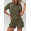 image:imagePRETTYGARDEN Shorts Sets Women 2 Piece Outfits Summer 2026 Matching Workout Athletic Clothing Casual Spring Travel LoungewearArmy Green