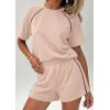 image:imagePRETTYGARDEN Shorts Sets Women 2 Piece Outfits Summer 2026 Matching Workout Athletic Clothing Casual Spring Travel LoungewearBeige