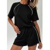 image:imagePRETTYGARDEN Shorts Sets Women 2 Piece Outfits Summer 2026 Matching Workout Athletic Clothing Casual Spring Travel LoungewearBlack