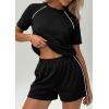image:imagePRETTYGARDEN Shorts Sets Women 2 Piece Outfits Summer 2026 Matching Workout Athletic Clothing Casual Spring Travel LoungewearBlack