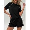 image:imagePRETTYGARDEN Shorts Sets Women 2 Piece Outfits Summer 2026 Matching Workout Athletic Clothing Casual Spring Travel LoungewearBlack