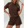 image:imagePRETTYGARDEN Shorts Sets Women 2 Piece Outfits Summer 2026 Matching Workout Athletic Clothing Casual Spring Travel LoungewearBrown