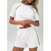 image:imagePRETTYGARDEN Shorts Sets Women 2 Piece Outfits Summer 2026 Matching Workout Athletic Clothing Casual Spring Travel LoungewearWhite