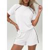 image:imagePRETTYGARDEN Shorts Sets Women 2 Piece Outfits Summer 2026 Matching Workout Athletic Clothing Casual Spring Travel LoungewearWhite