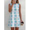 image:imagePRETTYGARDEN Sundresses for Women 2026 Summer Elegant Floral A Line Short Party Dress Beach Vacation ClothesWhite Cyan Floral