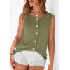 image:imagePRETTYGARDEN Sweater Vest Women 2026 Summer Sleeveless Cardigans Trendy Knit Vest Top Button Down Spring Sweater TopsArmy Green