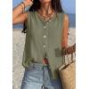 image:imagePRETTYGARDEN Sweater Vest Women 2026 Summer Sleeveless Cardigans Trendy Knit Vest Top Button Down Spring Sweater TopsArmy Green