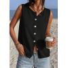 image:imagePRETTYGARDEN Sweater Vest Women 2026 Summer Sleeveless Cardigans Trendy Knit Vest Top Button Down Spring Sweater TopsBlack
