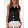 image:imagePRETTYGARDEN Sweater Vest Women 2026 Summer Sleeveless Cardigans Trendy Knit Vest Top Button Down Spring Sweater TopsBlack