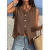 image:imagePRETTYGARDEN Sweater Vest Women 2026 Summer Sleeveless Cardigans Trendy Knit Vest Top Button Down Spring Sweater TopsBrown