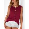 image:imagePRETTYGARDEN Sweater Vest Women 2026 Summer Sleeveless Cardigans Trendy Knit Vest Top Button Down Spring Sweater TopsBurgundy