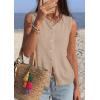 image:imagePRETTYGARDEN Sweater Vest Women 2026 Summer Sleeveless Cardigans Trendy Knit Vest Top Button Down Spring Sweater TopsKhaki