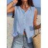 image:imagePRETTYGARDEN Sweater Vest Women 2026 Summer Sleeveless Cardigans Trendy Knit Vest Top Button Down Spring Sweater TopsLight Blue