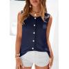 image:imagePRETTYGARDEN Sweater Vest Women 2026 Summer Sleeveless Cardigans Trendy Knit Vest Top Button Down Spring Sweater TopsNavy Blue