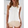 image:imagePRETTYGARDEN Sweater Vest Women 2026 Summer Sleeveless Cardigans Trendy Knit Vest Top Button Down Spring Sweater TopsWhite