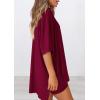 image:imagePRETTYGARDEN Women 2 Piece Lounge Set 2026 Summer Casual Oversized Shirts Biker Shorts Matching Airport Travel Outfit ClothesDeep Red