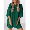 image:imagePRETTYGARDEN Women 2 Piece Lounge Set 2026 Summer Casual Oversized Shirts Biker Shorts Matching Airport Travel Outfit ClothesGreen