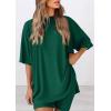 image:imagePRETTYGARDEN Women 2 Piece Lounge Set 2026 Summer Casual Oversized Shirts Biker Shorts Matching Airport Travel Outfit ClothesGreen