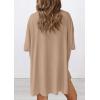 image:imagePRETTYGARDEN Women 2 Piece Lounge Set 2026 Summer Casual Oversized Shirts Biker Shorts Matching Airport Travel Outfit ClothesKhaki