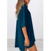 image:imagePRETTYGARDEN Women 2 Piece Lounge Set 2026 Summer Casual Oversized Shirts Biker Shorts Matching Airport Travel Outfit ClothesLake Blue