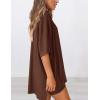 image:imagePRETTYGARDEN Women 2 Piece Lounge Set 2026 Summer Casual Oversized Shirts Biker Shorts Matching Airport Travel Outfit ClothesLight Coffee