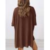 image:imagePRETTYGARDEN Women 2 Piece Lounge Set 2026 Summer Casual Oversized Shirts Biker Shorts Matching Airport Travel Outfit ClothesLight Coffee
