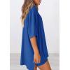 image:imagePRETTYGARDEN Women 2 Piece Lounge Set 2026 Summer Casual Oversized Shirts Biker Shorts Matching Airport Travel Outfit ClothesRoyal Blue