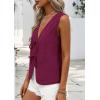 image:imagePRETTYGARDEN Women 2026 Summer Tie Front Eyelet Tank Tops Trendy Floral Vest Sleeveless V Neck Dressy Blouse Vacation OutfitsBurgundy