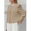 image:imagePRETTYGARDEN Women Blazers Business Casual Outfits 2026 Fall Fashion Long Sleeve Professional Office Work Suit Jacket ClothesLight Khaki