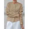 image:imagePRETTYGARDEN Women Blazers Business Casual Outfits 2026 Fall Fashion Long Sleeve Professional Office Work Suit Jacket ClothesLight Khaki