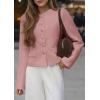 image:imagePRETTYGARDEN Women Blazers Business Casual Outfits 2026 Fall Fashion Long Sleeve Professional Office Work Suit Jacket ClothesPink
