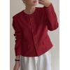 image:imagePRETTYGARDEN Women Blazers Business Casual Outfits 2026 Fall Fashion Long Sleeve Professional Office Work Suit Jacket ClothesWine Red