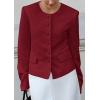 image:imagePRETTYGARDEN Women Blazers Business Casual Outfits 2026 Fall Fashion Long Sleeve Professional Office Work Suit Jacket ClothesWine Red