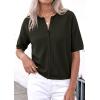image:imagePRETTYGARDEN Women Spring Short Sleeve Cardigan Sweaters Button Down Knit Shirt Blouse Dressy Casual Tops 2026 Summer OutfitsArmy Green