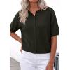 image:imagePRETTYGARDEN Women Spring Short Sleeve Cardigan Sweaters Button Down Knit Shirt Blouse Dressy Casual Tops 2026 Summer OutfitsArmy Green